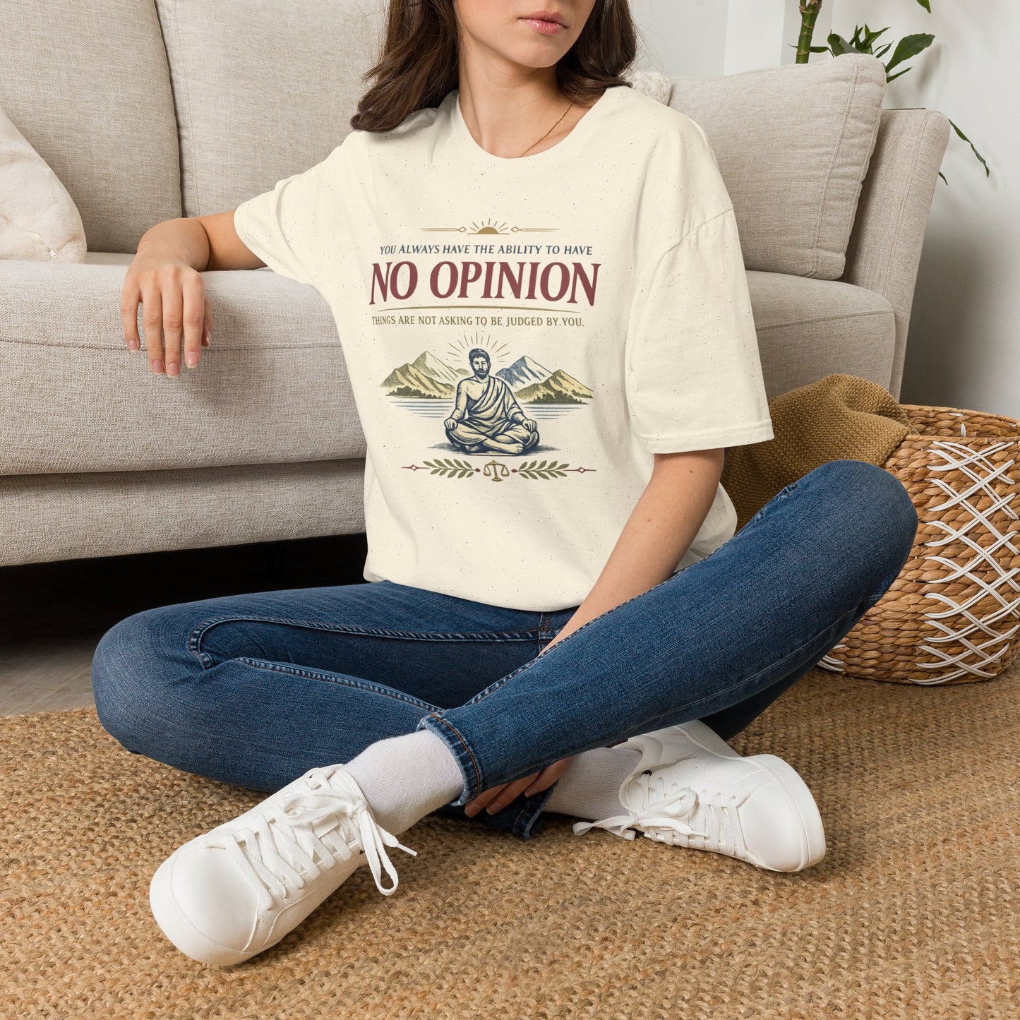 "Ability To Have No Opinion” T-Shirt, Stoic Observer motivational t-shirt