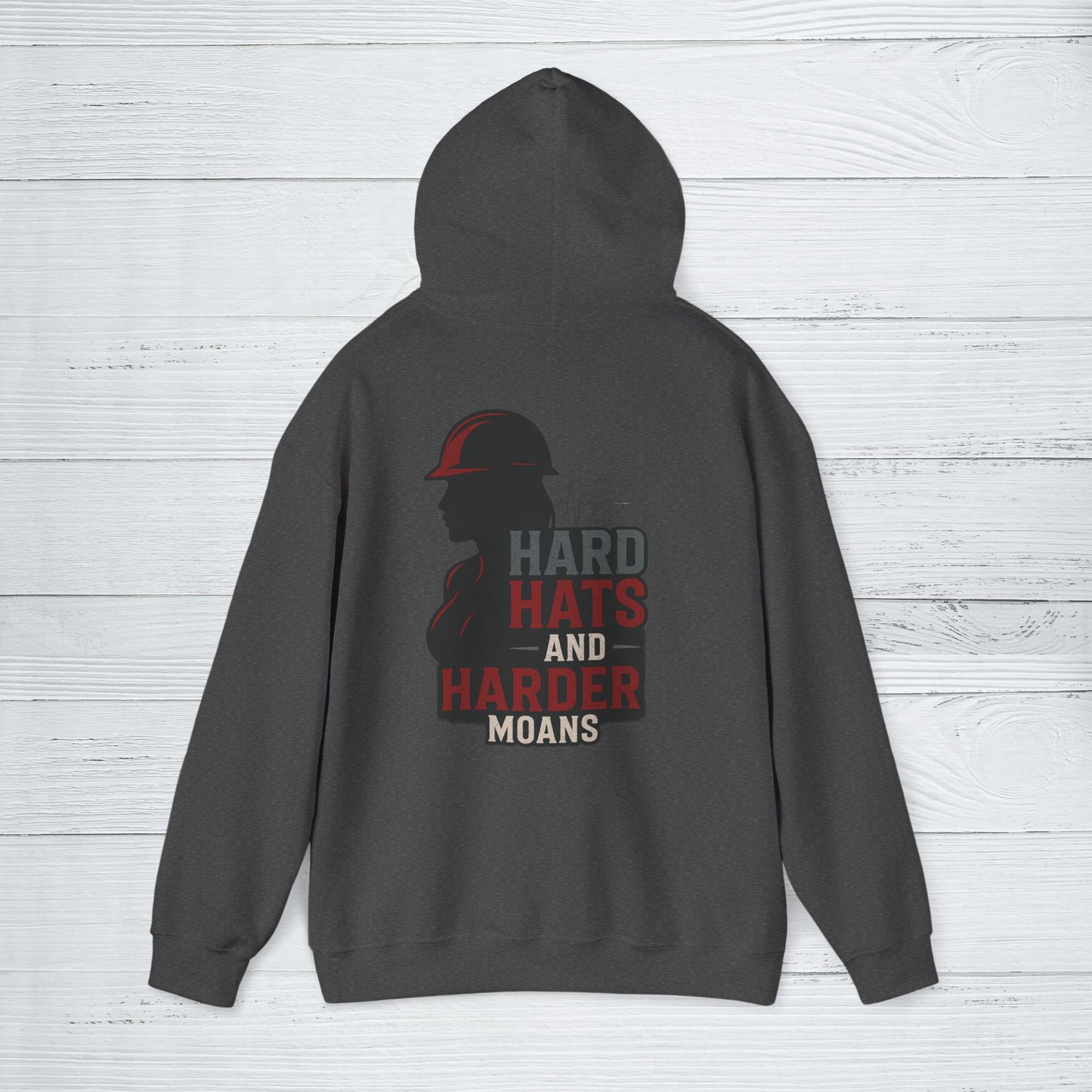 'Hard Hats and Harder Moans' Hoodie, Funny Sweater