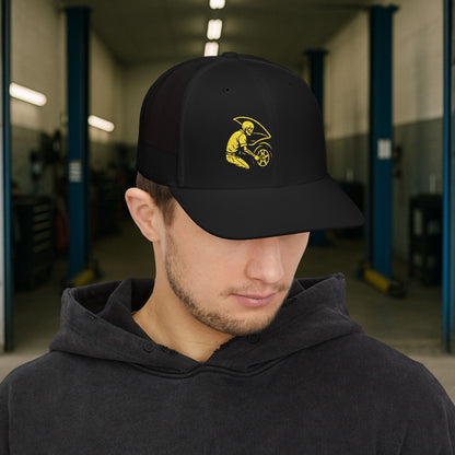 Embroidered Skeleton Auto Technician hat, Automotive Technician cap