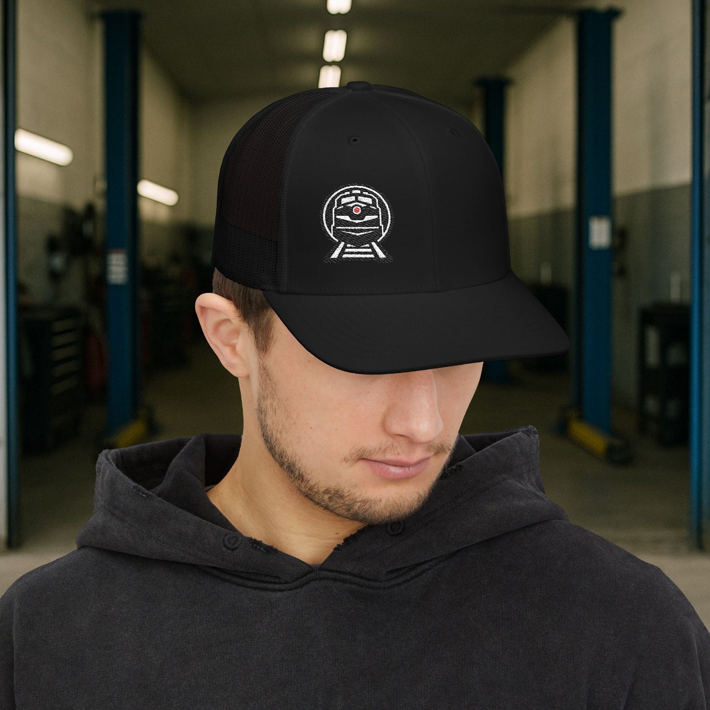 Embroidered Railroad Engine Hat, Railroader Cap