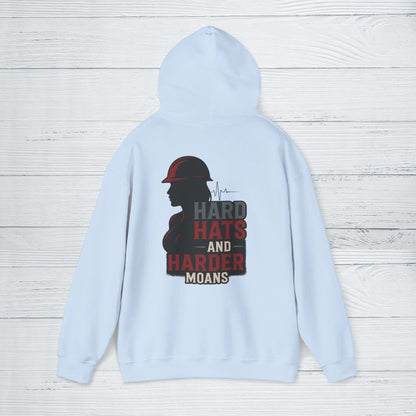 'Hard Hats and Harder Moans' Hoodie, Funny Sweater