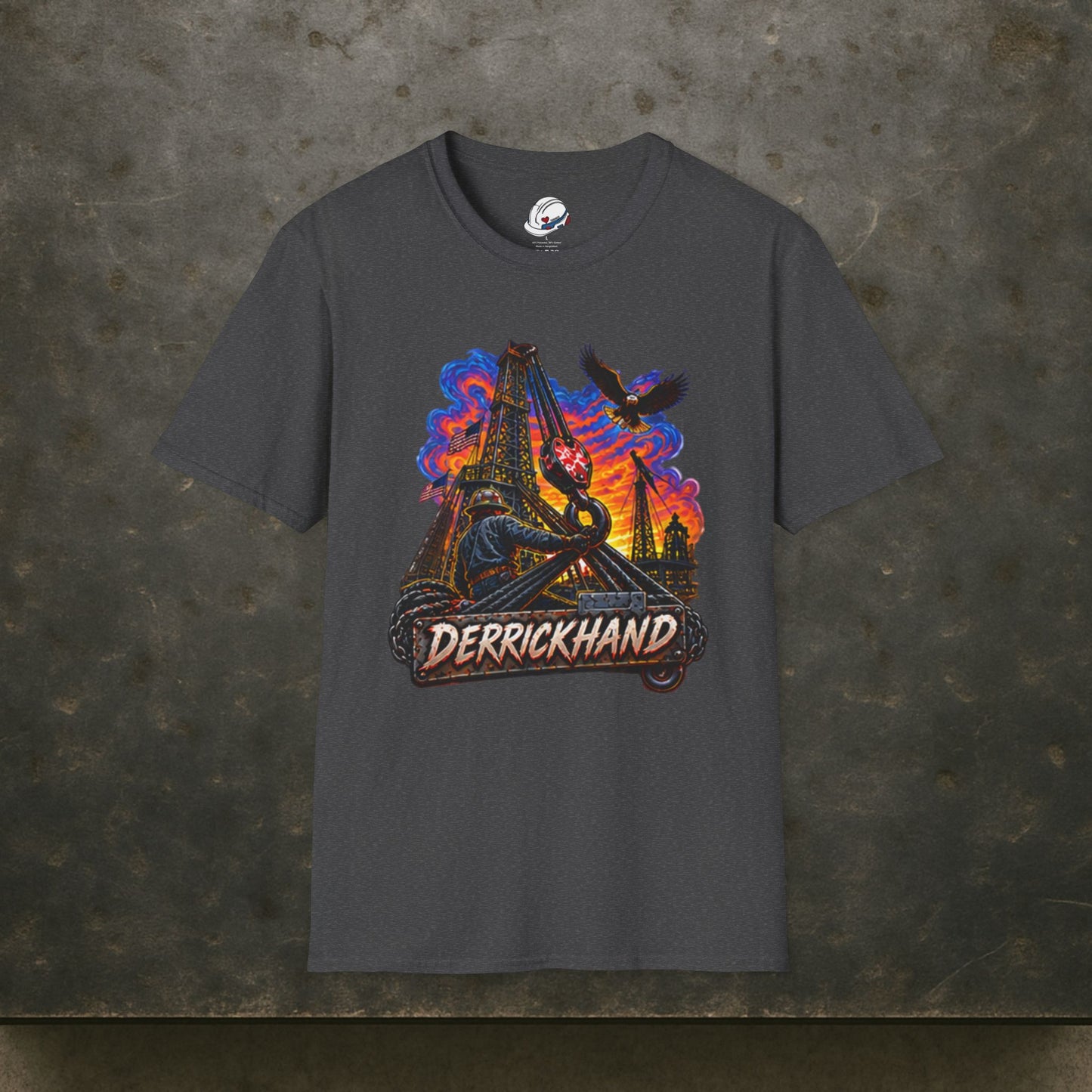Derrickhand Oilfield T-Shirt, Derrick Hand Drilling Rig Work Shirt