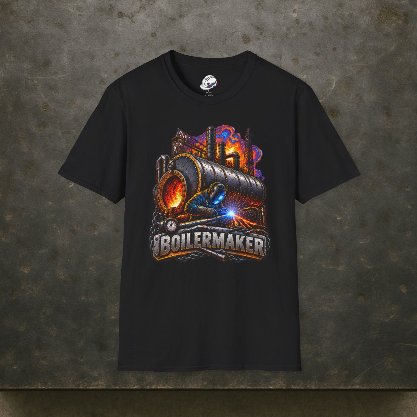 Boilermaker Fire & Steel T-Shirt, Pressure Vessel Welding Shirt