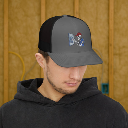 Embroidered Skeleton Electrician Panel Work hat, Electrician cap