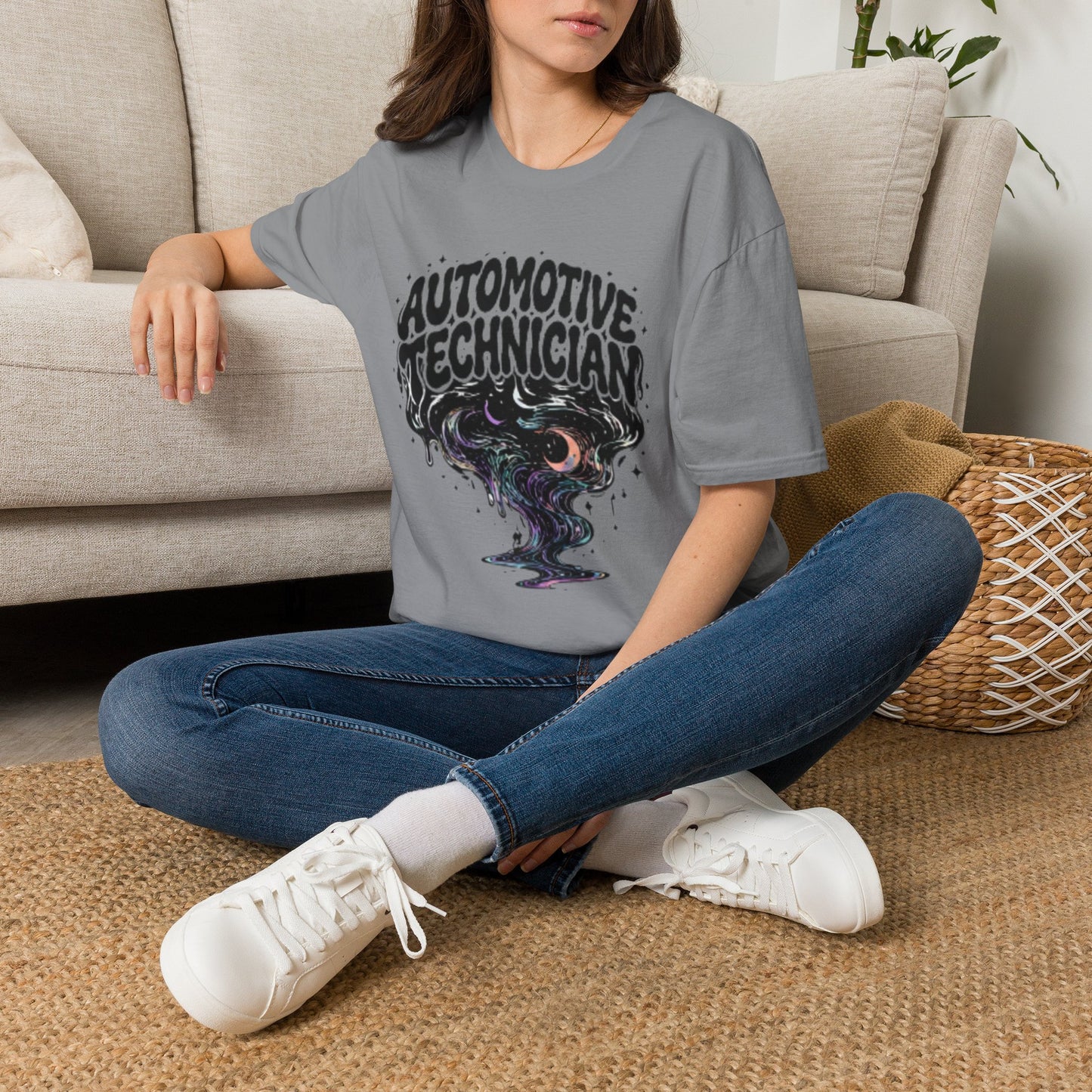 Automotive Technician T-Shirt, Mechanic Cosmic T-Shirt