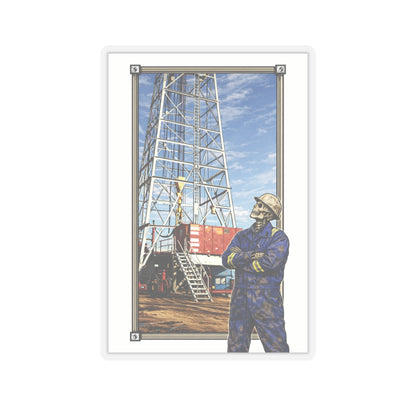 Rig Manager Oilfield Skeleton Sticker, Toolpush Pride Hardhat Stickers