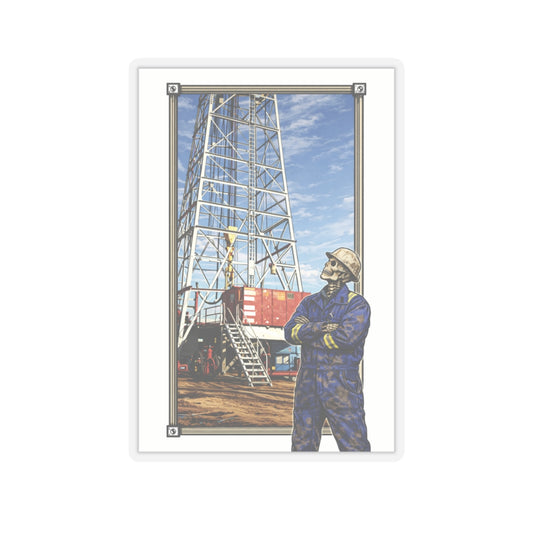 Rig Manager Oilfield Skeleton Sticker, Toolpush Pride Hardhat Stickers
