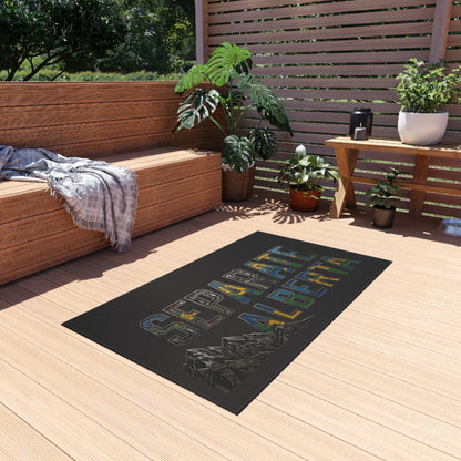 "Separate Alberta" Outdoor Rug, ToughNeck outdoor patio rug
