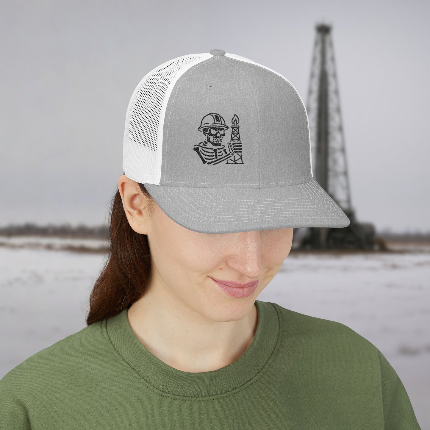 Oilfield Skeleton Workwear hat, Oilfield cap
