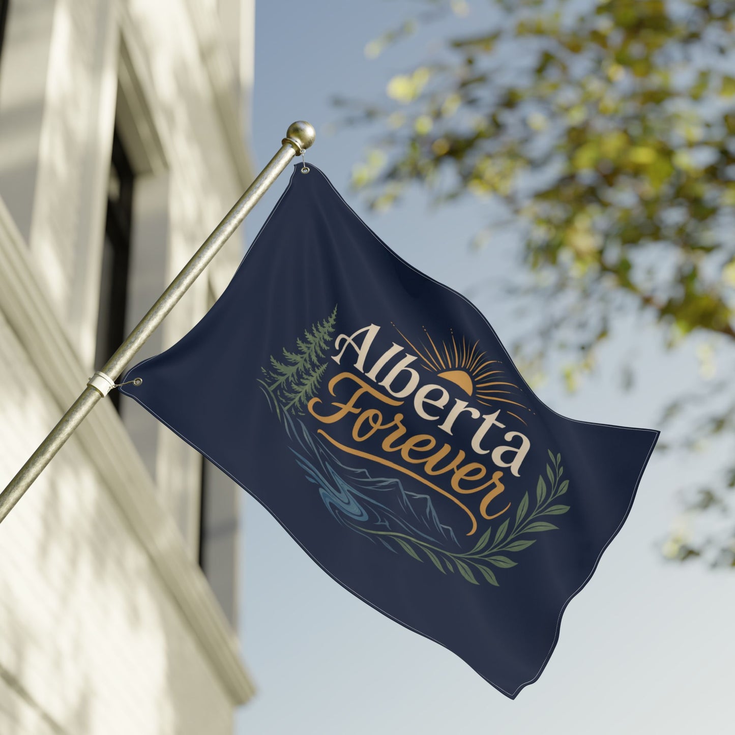 "Alberta Forever" Double-Sided Flag, Toughneck Outdoor Decorative Banner