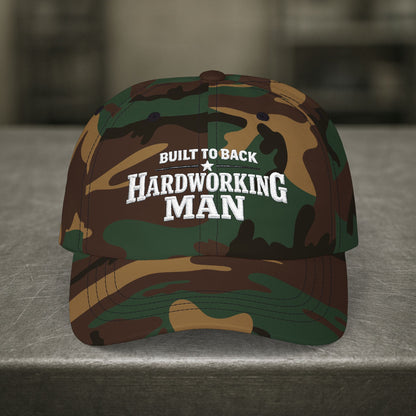 Built to Back Hardworking Man, Embroidered Hat For Spouse
