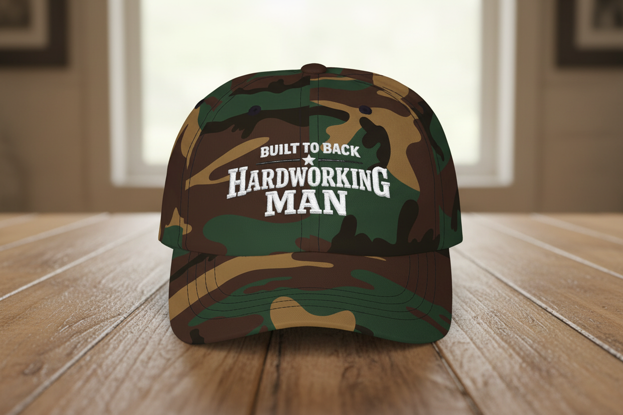 Built to Back Hardworking Man, Embroidered Hat For Spouse