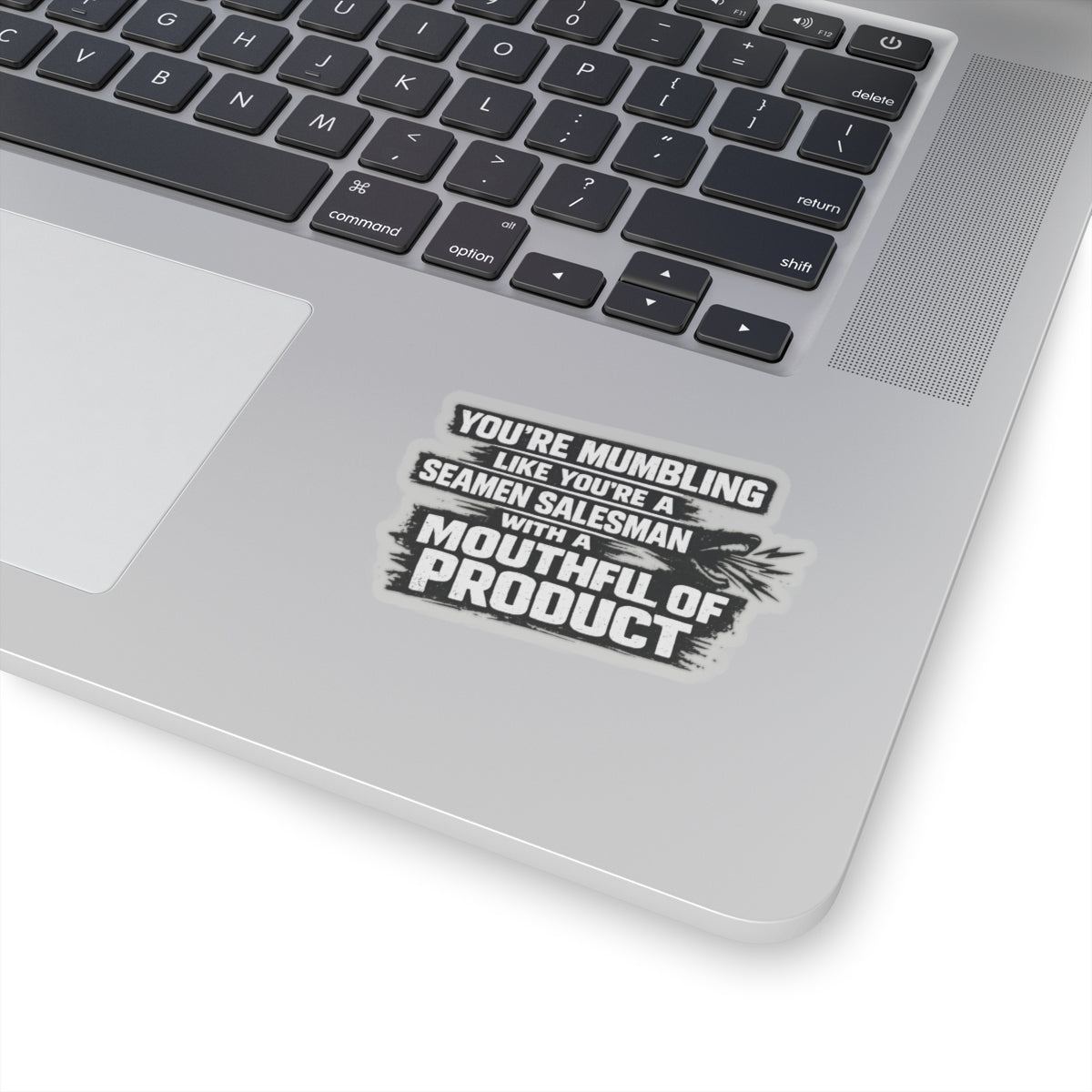 “Mumbling Seamen Salesman Mouthful” Sticker, Hard Hat Stickers