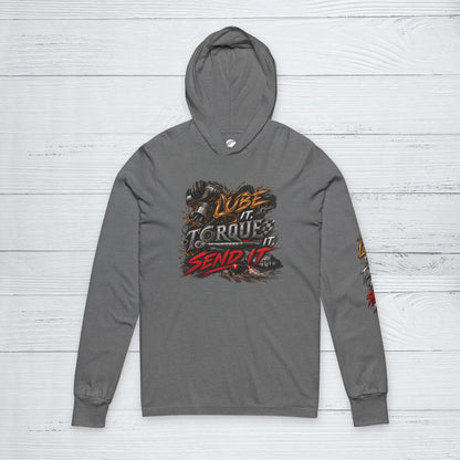 Lube It Torque It Send It Sweater, Automotive Shop Motivational Hoodie