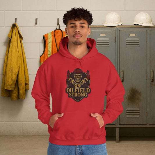 'Oilfield Strong' Men's Hoodie, Motivational Sweater