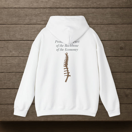 'Proud to Be Part of the Backbone of the Economy' Hoodie, Motivational Sweater