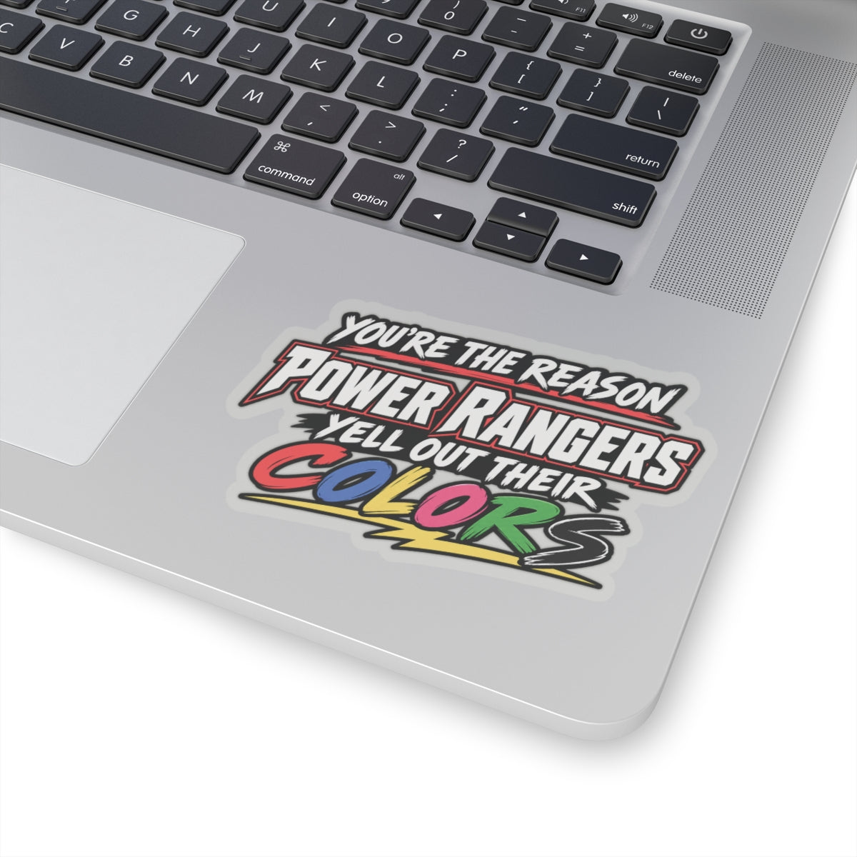 “Power Rangers Yell Their Colors” Sticker, Funny Hardhat Stickers