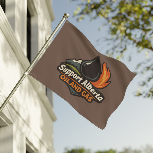 "Support Alberta Oil And Gas" Double-Sided Flag, Toughneck Trades Pride Banner
