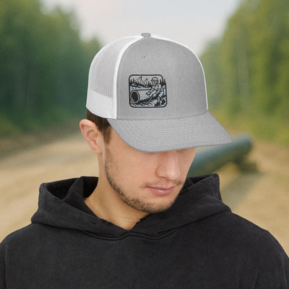 Pipeliner Embroidered Hat, Pipeline Skeleton Cap