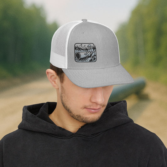 Pipeliner Embroidered Hat, Pipeline Skeleton Cap