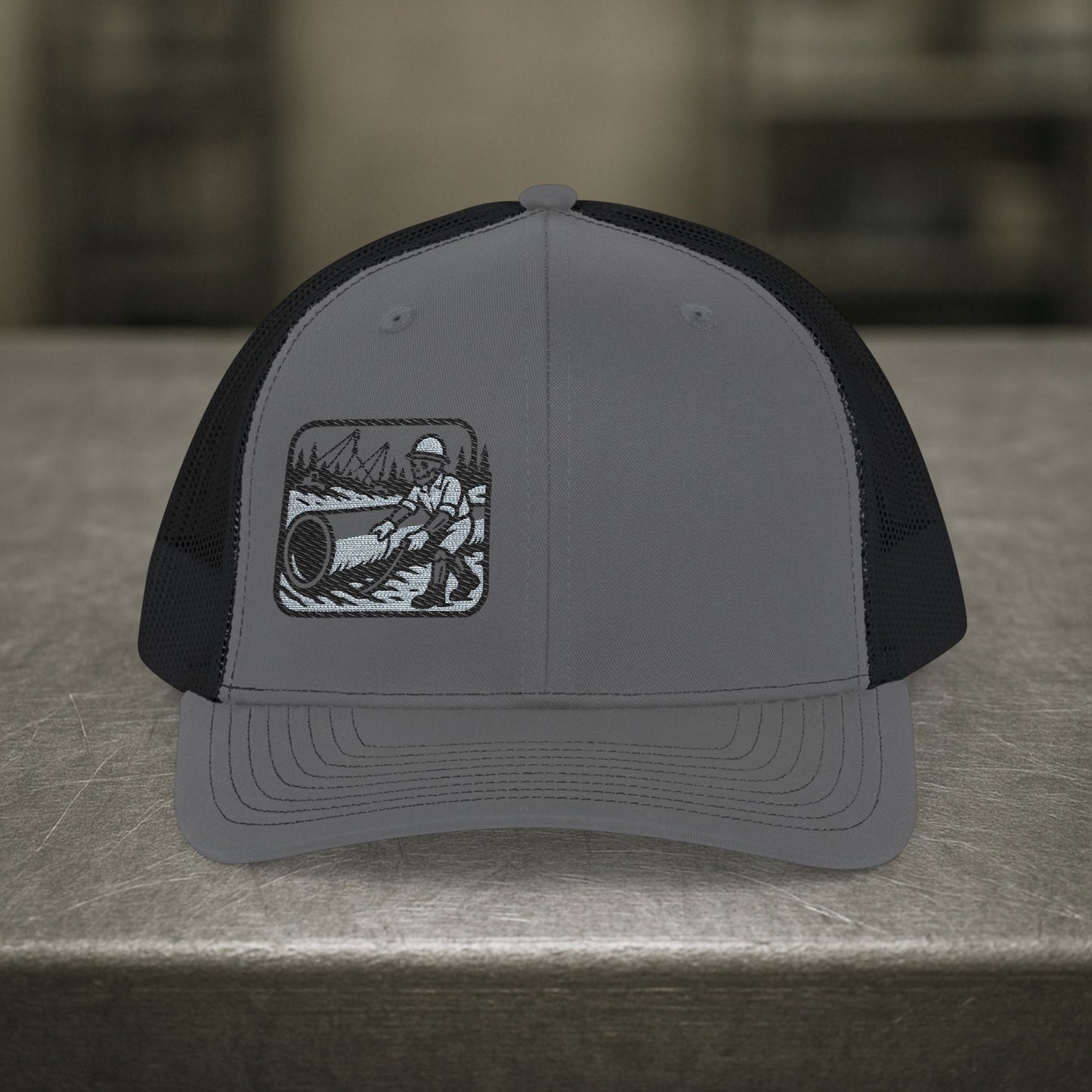 Pipeliner Embroidered Hat, Pipeline Skeleton Cap