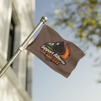 "Support Alberta Oil And Gas" Double-Sided Flag, Toughneck Trades Pride Banner