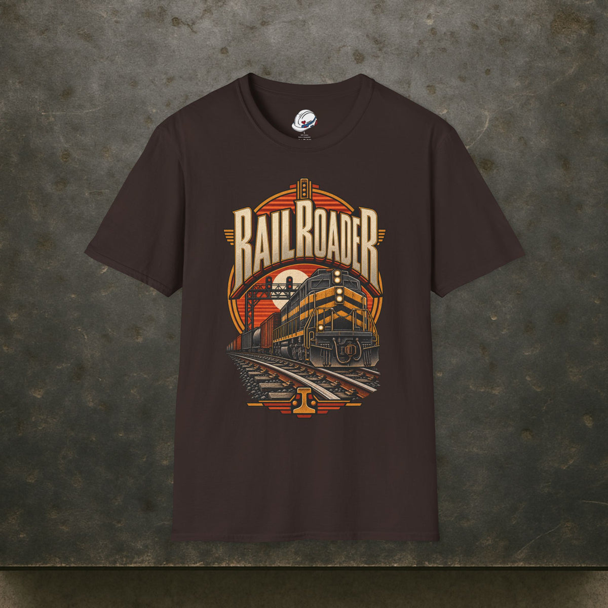 Railroader Vintage Freight Locomotive Men's T-Shirt