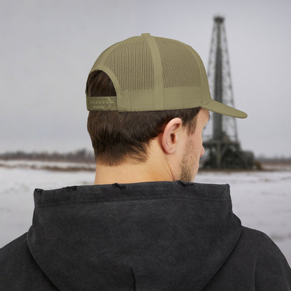 Roughneck Tongs Visual Hat, Skeleton Floorhand Embroidered Cap