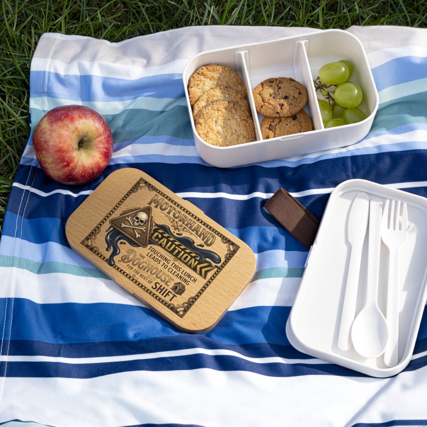 'Cleaning The Doghouse All Shift' Lunch Box, Motorhand Funny Food Storage
