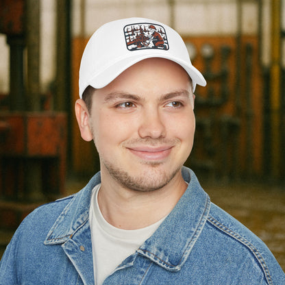 Skeleton Motorhand Flow Iron Hat, Oilfield Pressure Work Cap