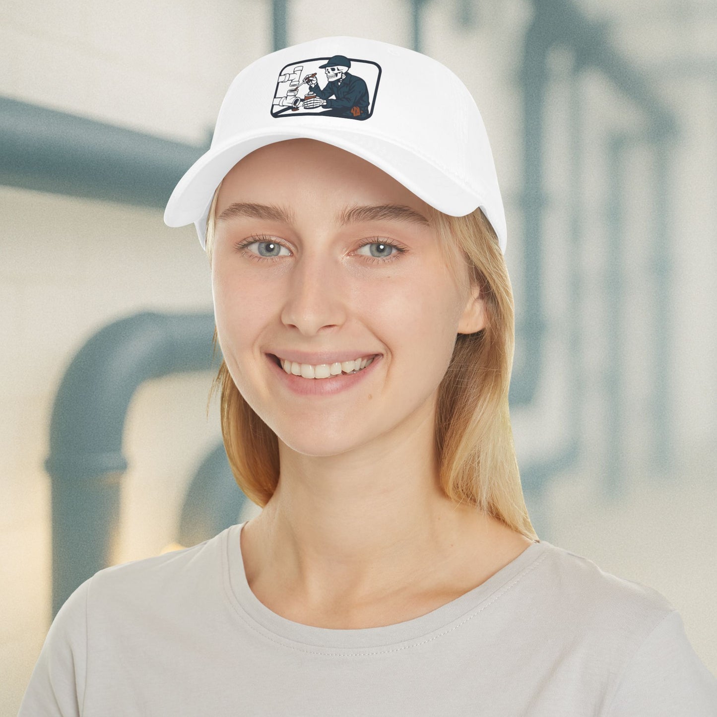 Skeleton Plumber Hat, Plumbing Cap