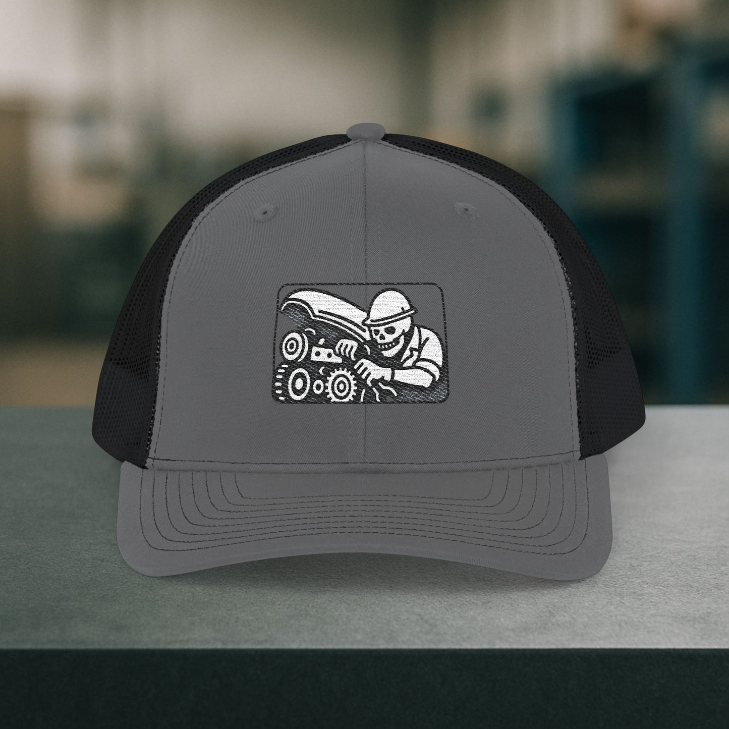 Skeleton Heavy Duty Mechanic hat, Heavy Duty technician embroidered cap