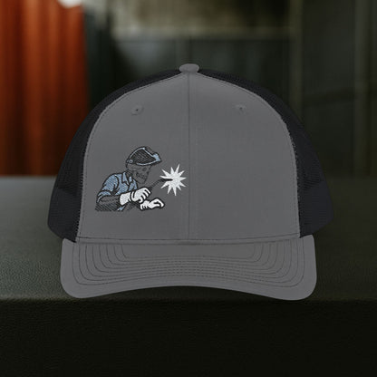 Welder Skeleton Embroidered Hat, Welding Trade Torch Cap