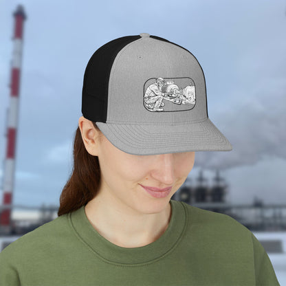 Skeleton Millwright Alignment Hat, Maintenance Cap