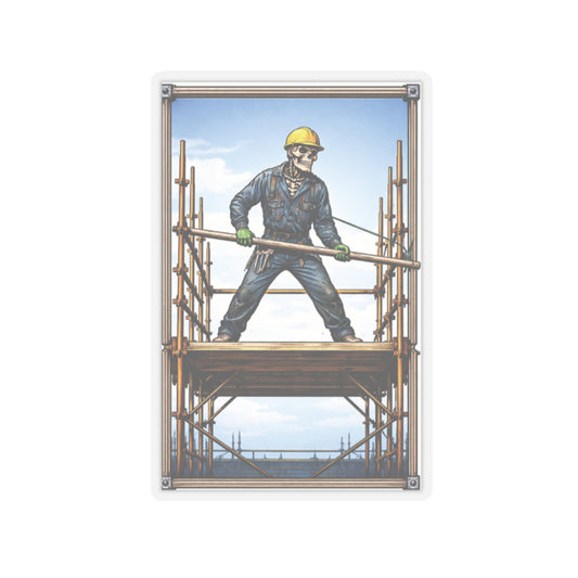 Scaffolder Skeleton Sticker, Scaffolding Pride Hardhat Stickers