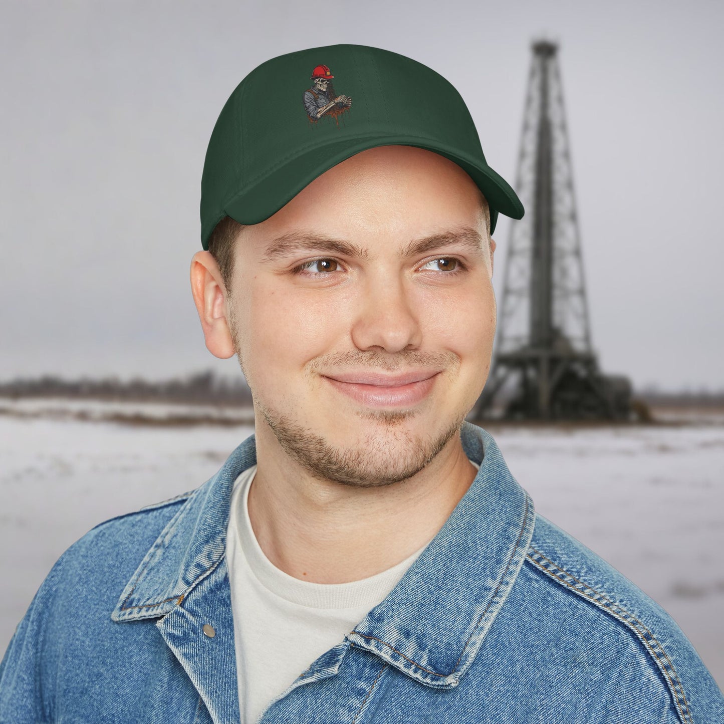 Skeleton Oilfield Worker Visual hat, General Oil cap