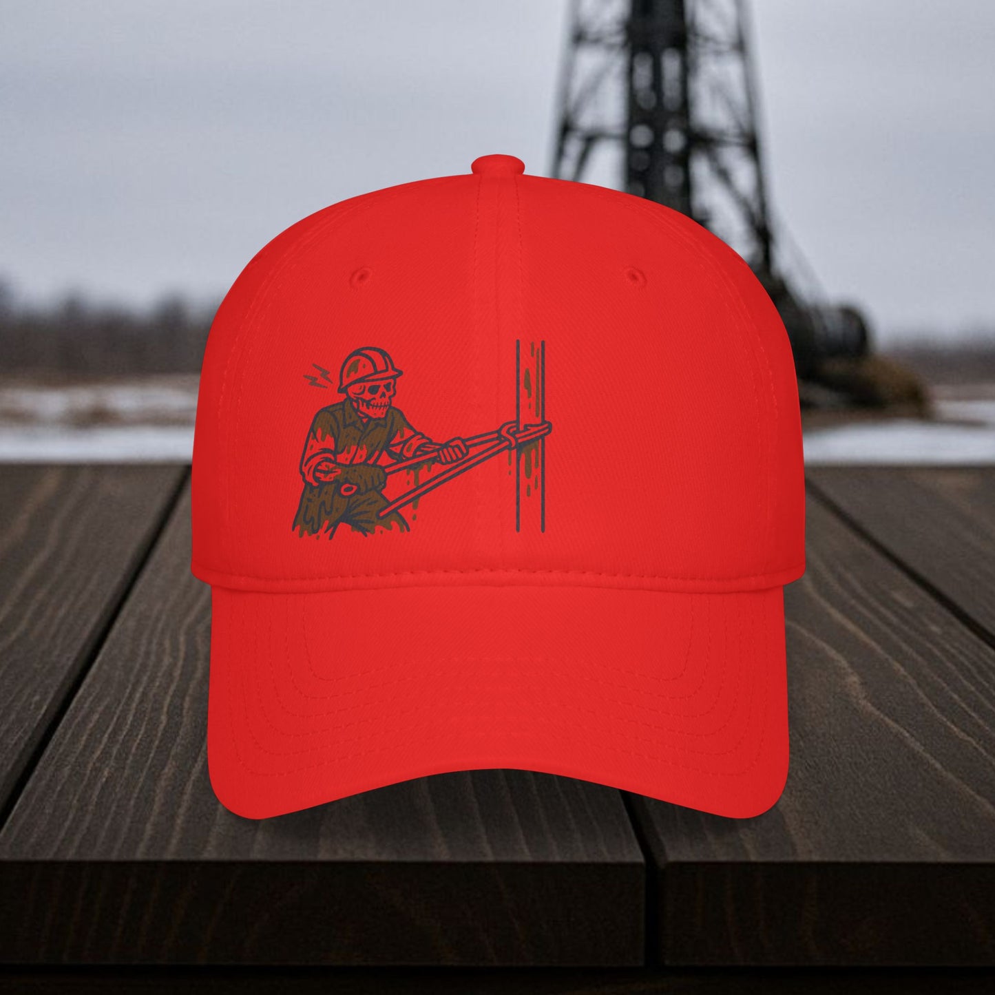 Floorhand Rig Floor Skeleton Work hat, Roughneck cap