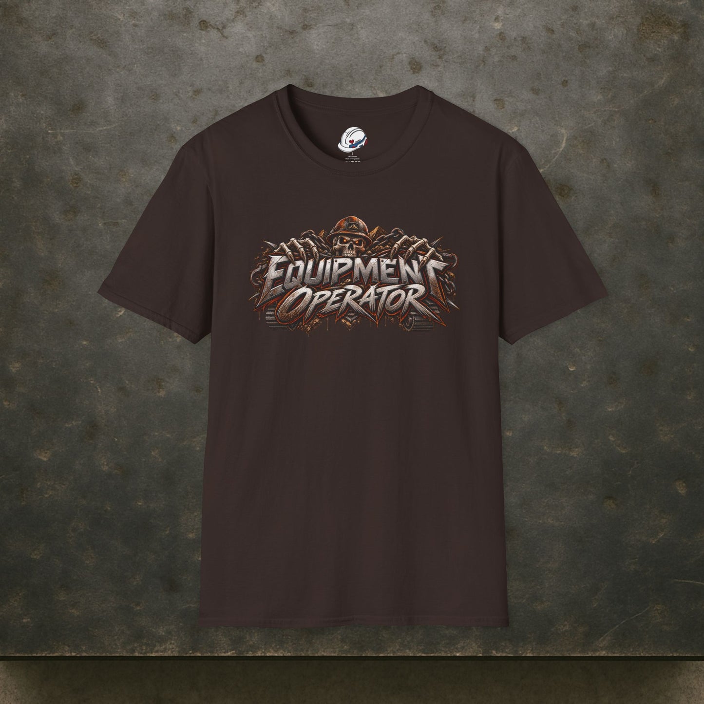 Equipment Operator Skull T-Shirt, Heavy Equipment Operator Work Shirt