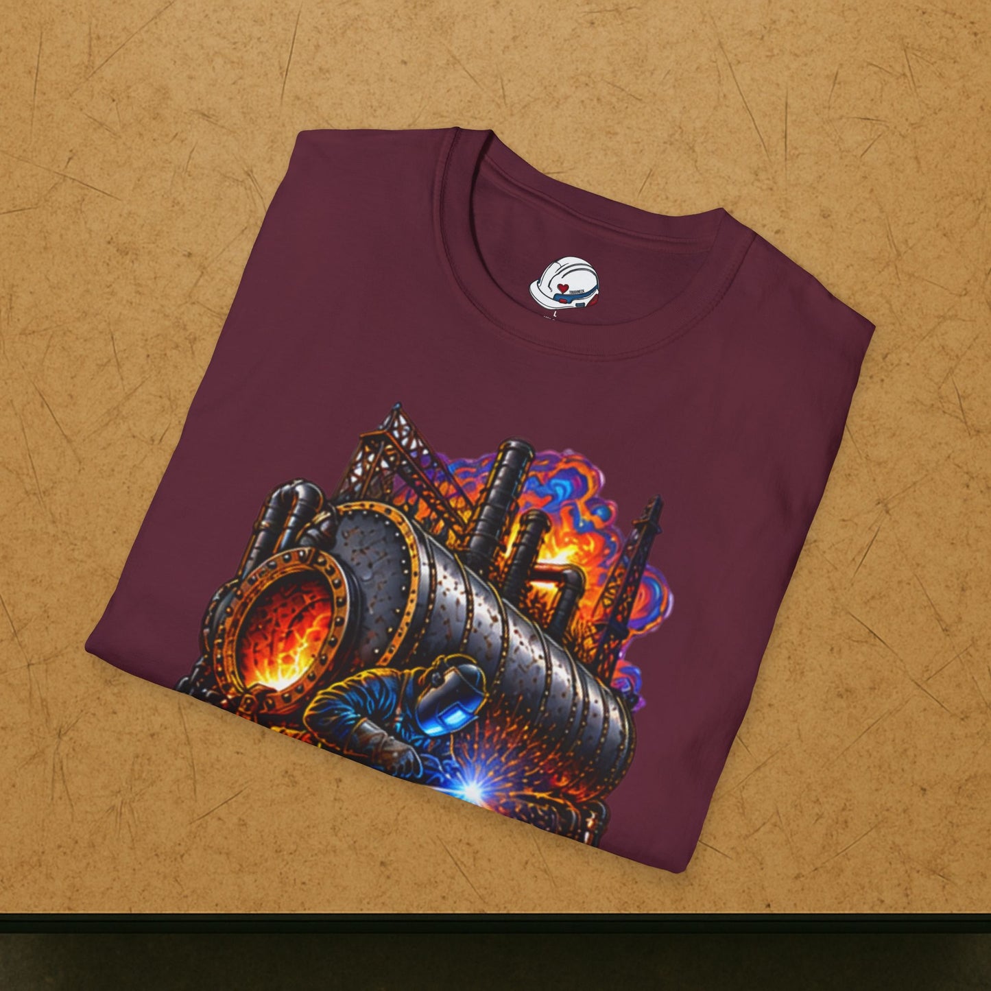 Boilermaker Fire & Steel T-Shirt, Pressure Vessel Welding Shirt