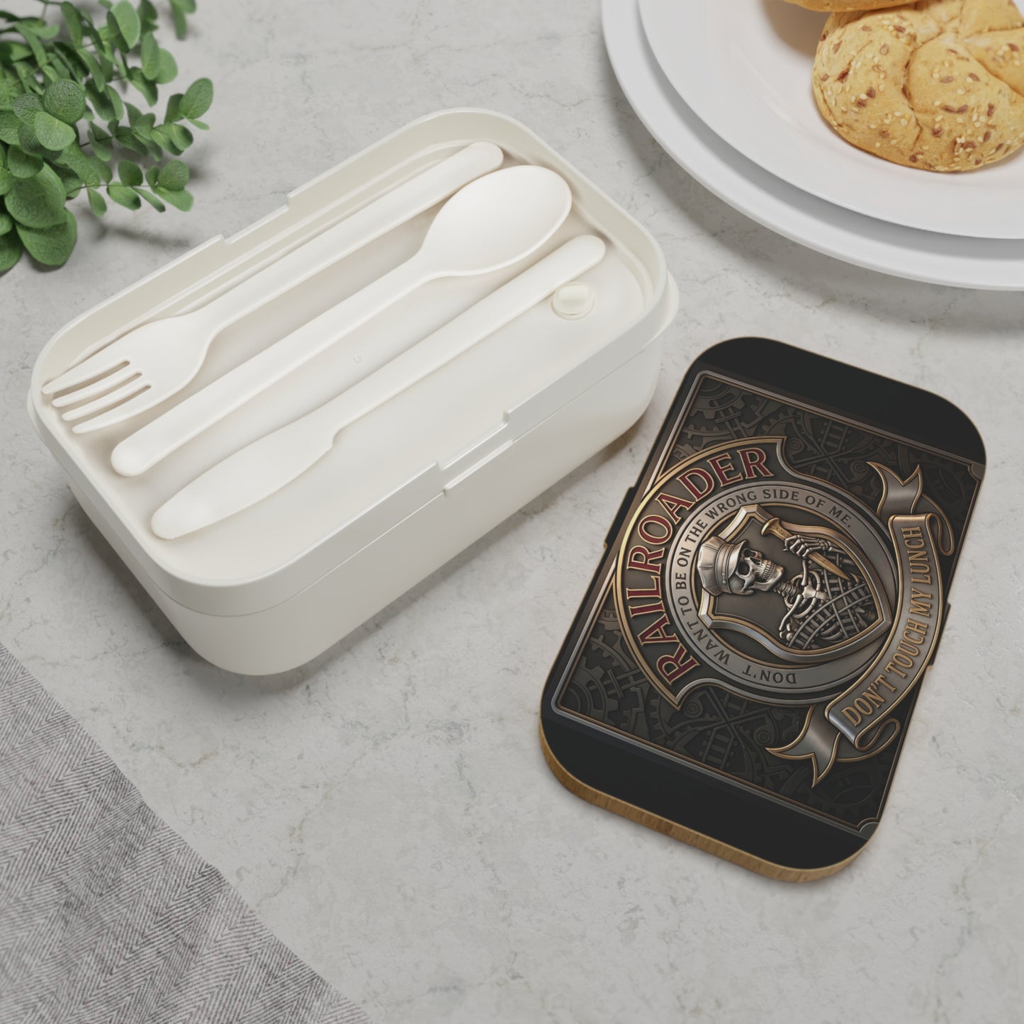 Don't Touch My Lunch' Lunch Box, Railroader Funny Food Storage