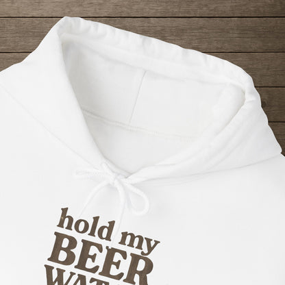 'Hold My Beer, Watch This' Men's Hoodie, Funny Sweater