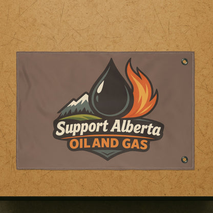 "Support Alberta Oil And Gas" Double-Sided Flag, Toughneck Trades Pride Banner