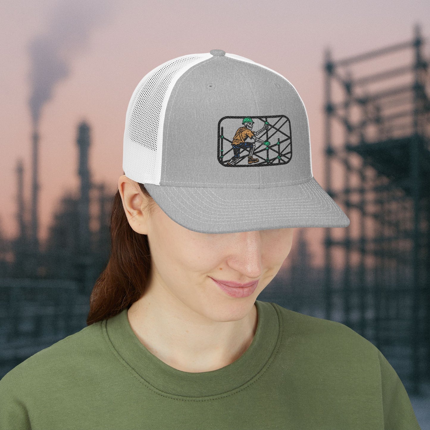 Skeleton Scaffolder Work Hat, Scaffolding Trade Cap