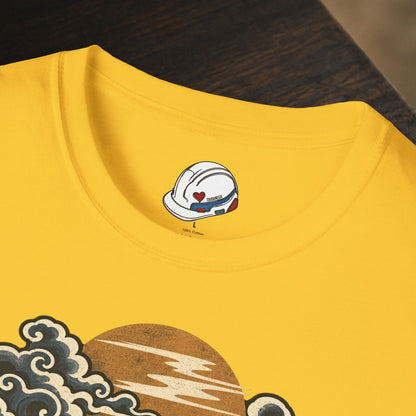 Roofers Do It Best On Top Japanese Woodblock Men's T-Shirt