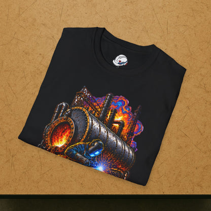 Boilermaker Fire & Steel T-Shirt, Pressure Vessel Welding Shirt