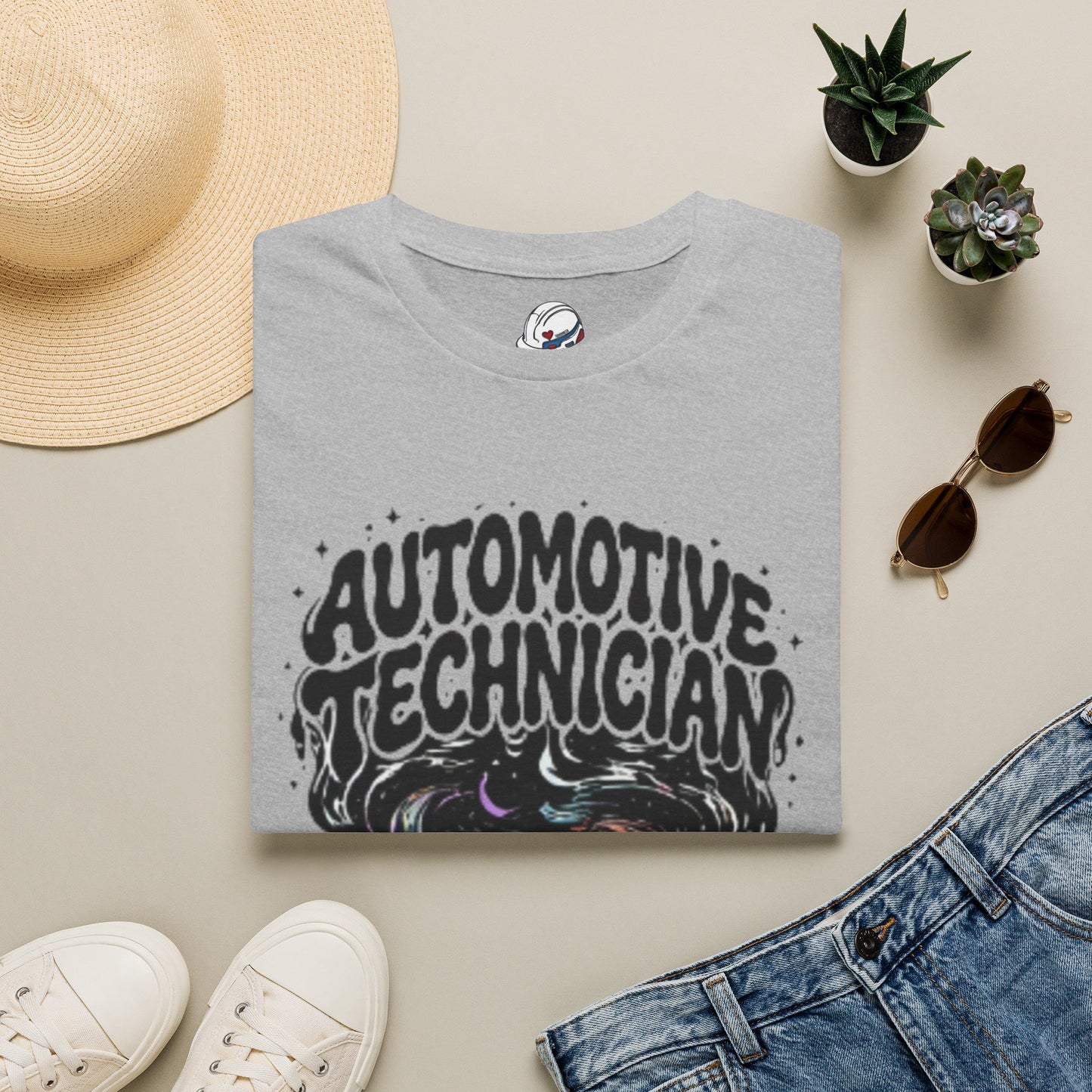 Automotive Technician T-Shirt, Mechanic Cosmic T-Shirt