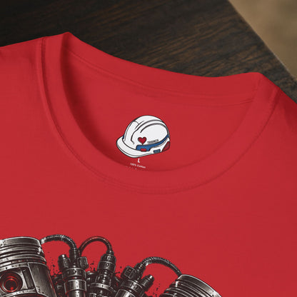Turbocharged Engine Heart T-Shirt, Automotive Technician T-Shirt