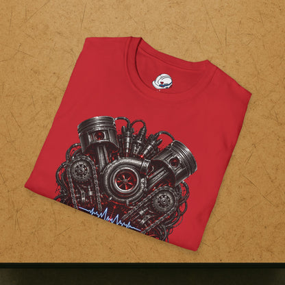Turbocharged Engine Heart T-Shirt, Automotive Technician T-Shirt
