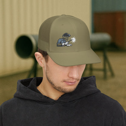 Welder Skeleton Embroidered Hat, Welding Trade Torch Cap