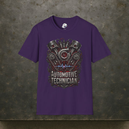 Turbocharged Engine Heart T-Shirt, Automotive Technician T-Shirt
